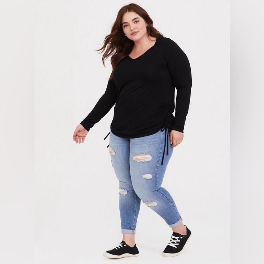 Torrid 5 Super Soft V-Neck Side Tie Hoodie